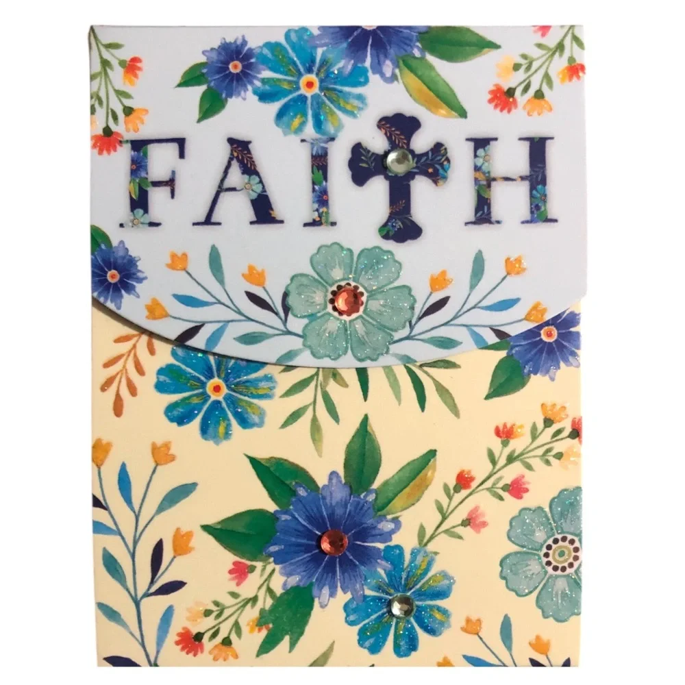 Pooch & Sweetheart Faith Embellished Floral Mini Notepad (70311)